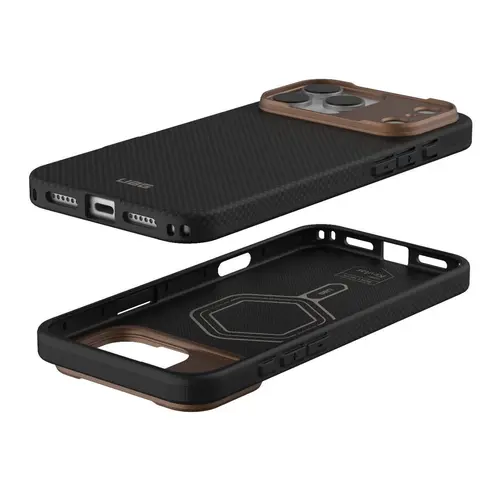 Husa UAG Fibr Armr Magsafe iPhone 17 Pro Kevlar Graphite/Bronze