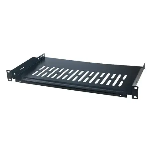 Raft fix Logilink SF1C35B, 1U Pentru rack 19″, adancime 250mm, Sarcina maxima 10 kg, Vopsea antistatic, Otel 1.5 mm (Negru)