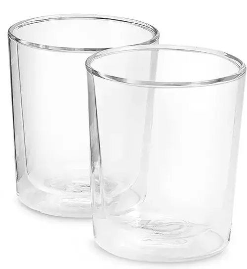 Set 2 pahare De'Longhi DLSC318, 400 ml, Perete dublu, Sticla borosilicata (Transparent)