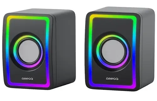 Boxe PC Omega OGG155, Stereo, 6 W RMS, RGB, USB, 3.5 mm (Negru)