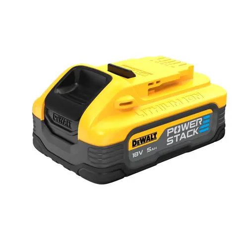 Baterie  DeWALT  PowerStack, 18V Li-Ion 5.0Ah, Galben/Negru
