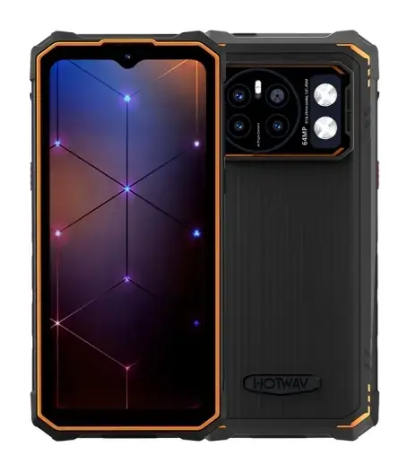 Telefon Mobil HOTWAV Cyber 13, Procesor Unisoc T606 Octa-Core, Ecran 6.6inch, 8GB RAM, 128GB Flash, Camera 64 MP, Wi-Fi, 4G, Dual Sim, Android (Negru/Portocaliu)