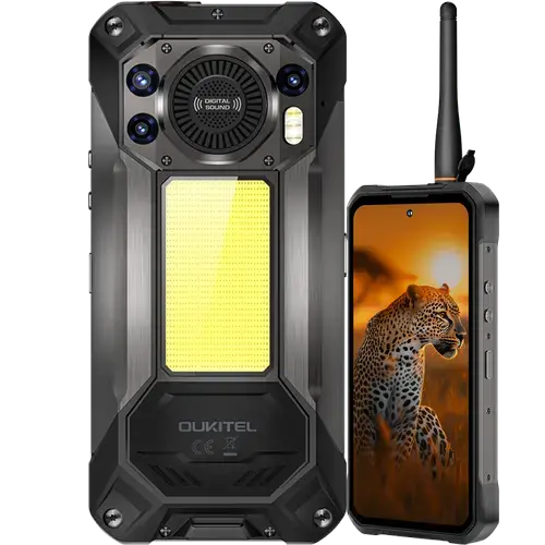 Telefon Mobil Oukitel WP61 Plus, Procesor MediaTek Dimensity 7025 Octa-Core, Ecran IPS LCD 6.8inch, 12GB RAM, 512GB Flash, Camera Tripla 108 + 8 + 2 MP, 5G, Wi-Fi, Dual SIM, Android (Negru)