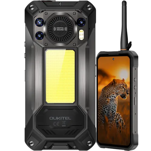 Telefon Mobil Oukitel WP61 Plus, Procesor MediaTek Dimensity 7025 Octa-Core, Ecran IPS LCD 6.8inch, 12GB RAM, 512GB Flash, Camera Tripla 108 + 8 + 2 MP, 5G, Wi-Fi, Dual SIM, Android (Negru)