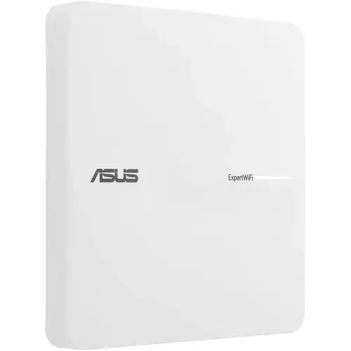 Access Point Asus ExpoertWiFi EBA63 AX3000, Dual Band, Quad-Core 1.7 GHz CPU, 256MB/512MB Flash/RAM, Gigabit, PoE & PoE+, Montare perete/tavan (Alb)