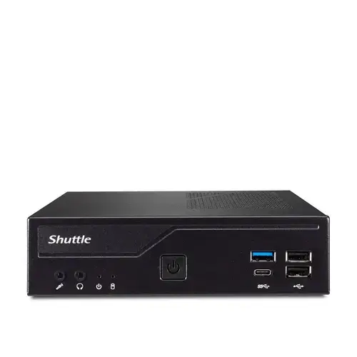 Calculator Barebone PC Shuttle Barebone XPC slim DH610, Fara procesor, LGA 1700, fara RAM, fara stocare, Fara unitate optica, Sursa 120 W, Fara sistem de operare (Negru)