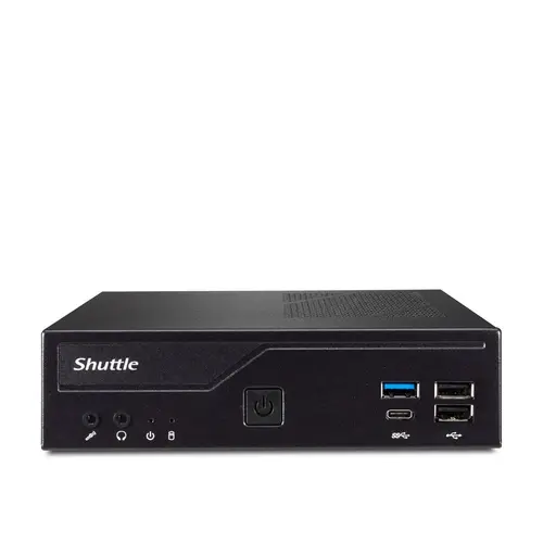 Calculator Barebone PC Shuttle Barebone XPC slim DH610, Fara procesor, LGA 1700, fara RAM, fara stocare, Fara unitate optica, Sursa 120 W, Fara sistem de operare (Negru)