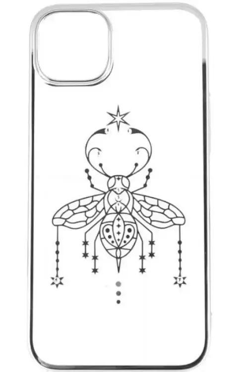 Protectie Spate Devia Summer Series pentru Apple iPhone 14 (Transparent/Argintiu)