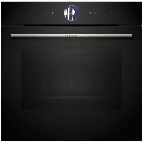 Cuptor incorporabil Bosch HSG7361B1, Electric, 71 l, Multifunctional, 21 functii , Full Steam, Autocuratare EcoClean Direct, Grill, Home Connect, Clasa A+ (Negru)