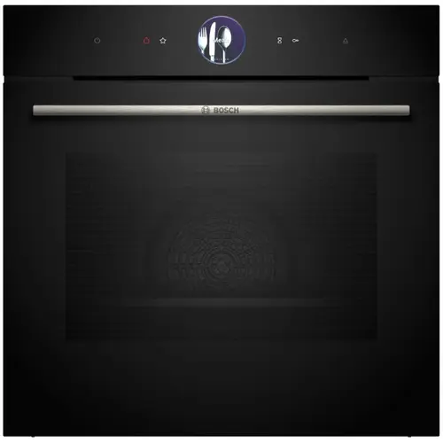 Cuptor incorporabil Bosch HSG7361B1, Electric, 71 l, Multifunctional, 21 functii , Full Steam, Autocuratare EcoClean Direct, Grill, Home Connect, Clasa A+ (Negru)