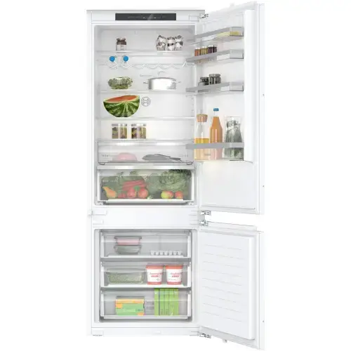 Combina frigorifica Incorporabila Bosch KBN96VFE0, 383 l, No Frost, VitaFresh, Iluminare LED, Clasa E, H 194 cm (Alb)