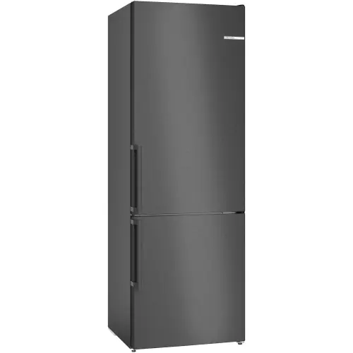 Combina frigorifica Bosch KGN49VXDT, 440 l, NoFrost, Raft sticle, VitaFresh, PerfectFit, Super freezing/cooling, Clasa D, H 203 cm, Inox AntiAmprenta (Negru/Inox)