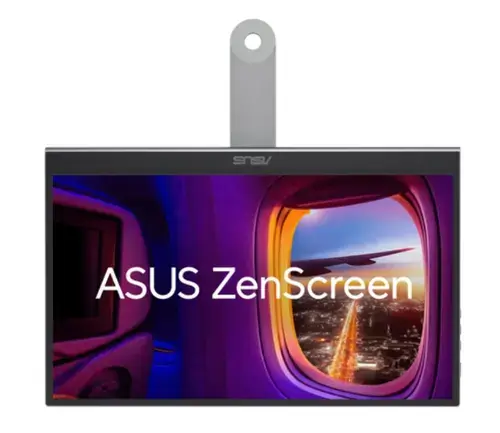 Monitor Portabil OLED ASUS ZenScreen 15.6inch MQ16AHE, Full HD (1920 x 1080), Mini HDMI, USB-C, 1 ms (Argintiu)
