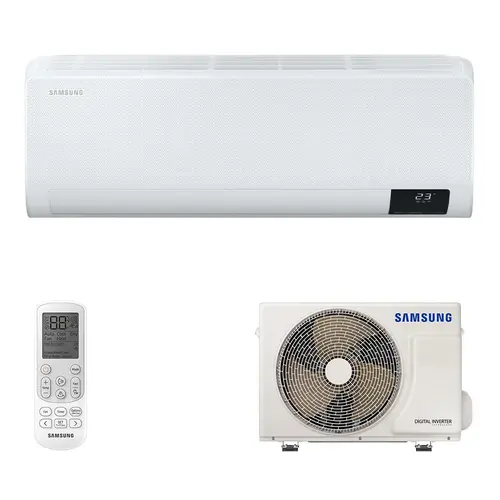 Aparat de aer conditionat Samsung Windfree Comfort 2025 AR60F18C1AWNEU/AR60F18C1AWXEU, 18000 BTU, Clasa A++/A+, Inverter, Wi-Fi, SmartThings, Autocuratare, Auto-restart (Alb)