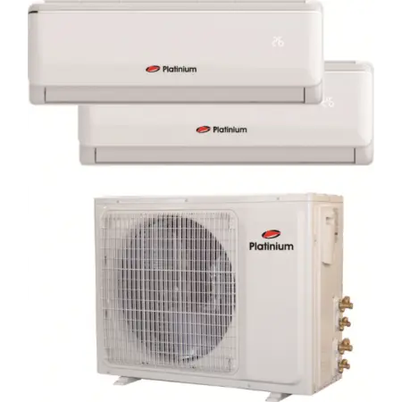 Aparat de aer conditionat dublu split Platinium 2PE-18HR32-N/ In-09WiFi+In-09WiFi, 9000+9000 BTU, Clasa A++, I feel, Eco, Autorestart, Wi-Fi (Alb)