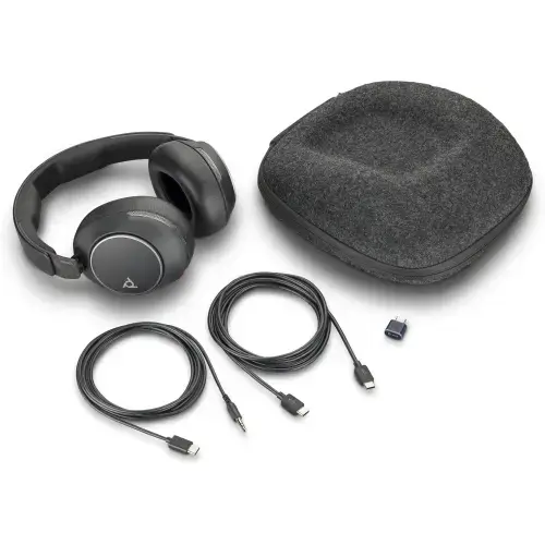 Casti call center Poly Voyager Surround 80 UC, Microfon, Bluetooth (Negru)