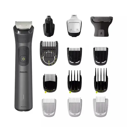 Aparat de tuns multifunctional 14 in 1 Philips Multigroom Series 7000 MG7940/75, Acumulator, Autonomie 120 min (Negru)