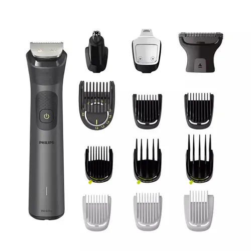 Aparat de tuns multifunctional 14 in 1 Philips Multigroom Series 7000 MG7940/75, Acumulator, Autonomie 120 min (Negru)