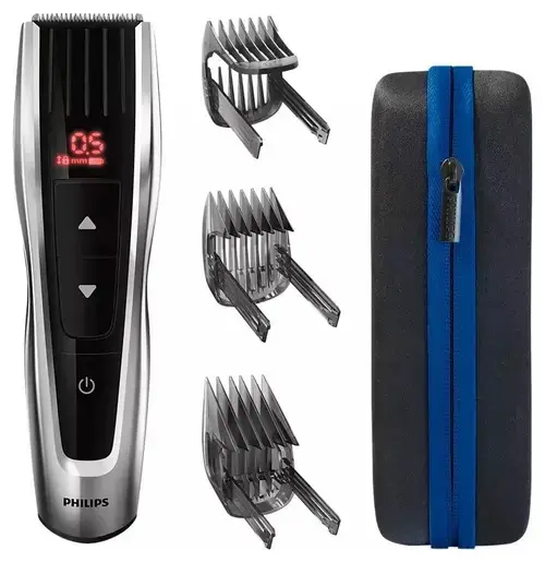 Aparat de tuns Philips HC9420/15, Autonomie 120 minute, 3 piepteni reglabili (Negru/Argintiu)
