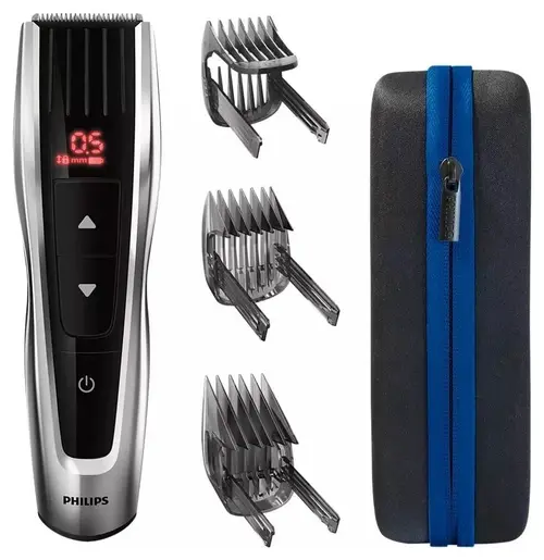 Aparat de tuns Philips HC9420/15, Autonomie 120 minute, 3 piepteni reglabili (Negru/Argintiu)