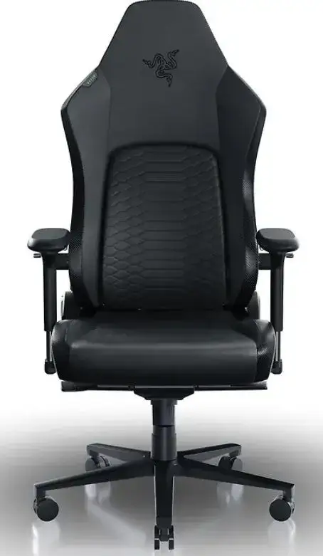 Scaun Gaming Razer Iskur V2, Piele ecologica, Greutate suportata 136 kg (Negru)