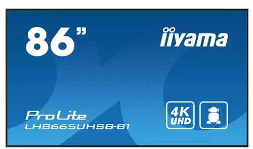 Ecran Profesional IPS LED iiyama ProLite 86inch LH8665UHSB-B1, UHD (3840 x 2160), HDMI, DisplayPort, Boxe (Negru)