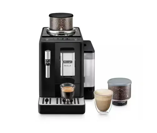 Espressor automat De'Longhi Rivelia EXAM 440.35.B, 1450 W, 1.4 l, 19 bar, Recipient boabe 250 g, Afisaj TFT Tactil 3.5inch, Sistem Cappuccino (Negru)