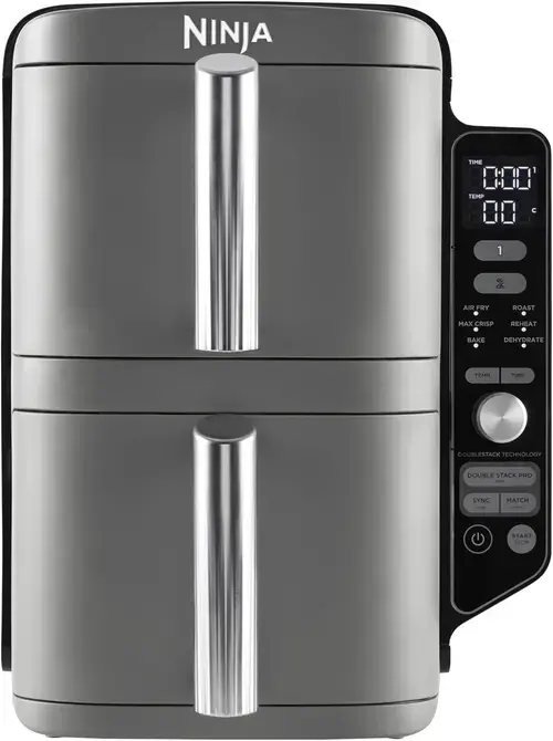 Friteuza cu aer cald Ninja SL400EU Double Stack XL, 9.5 l, 2470 W, 6 programe (Gri)