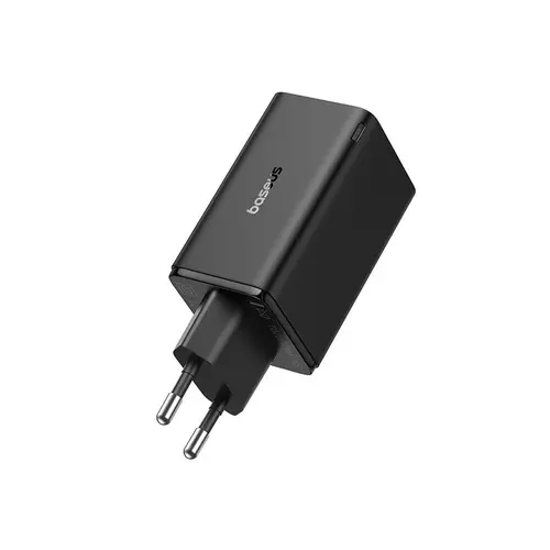 Incarcator retea Baseus GaN6 Pro, 65W, 2x USB si 2x USB-C, Fast Charge, Cablu USB-C la USB-C inclus (Negru)