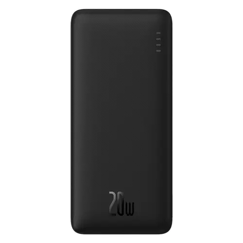 Baterie externa Baseus Airpow, 20000mAh, 20W, Incarcare rapida, USB-C, USB-A, cablu USB-C la USB-A inclus (Negru)