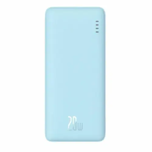 Baterie externa Baseus Airpow, 20000mAh, 20W, Incarcare rapida, USB-C, USB-A, cablu USB-C la USB-A inclus (Albastru)