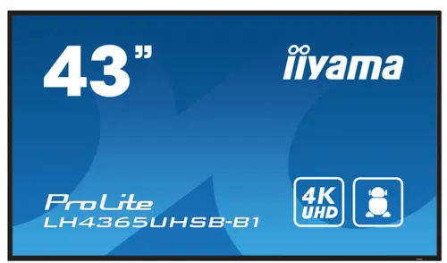 Ecran Profesional IPS LED iiyama ProLite 42.5inch LH4365UHSB-B1, UHD (3840 x 2160), HDMI, DisplayPort, Boxe (Negru)