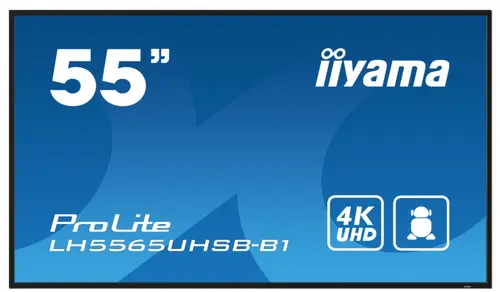 Ecran Profesional IPS LED iiyama ProLite 54.6inch LH5565UHSB-B1, UHD (3840 x 2160), HDMI, DisplayPort, Boxe (Negru)