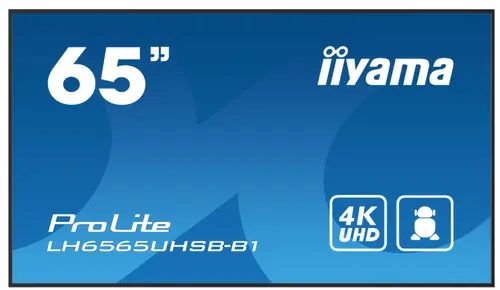 Ecran profesional IPS LED iiyama ProLite 64.5inch LH6565UHSB-B1, UHD (3840 x 2160), HDMI, DisplayPort, Boxe (Negru)