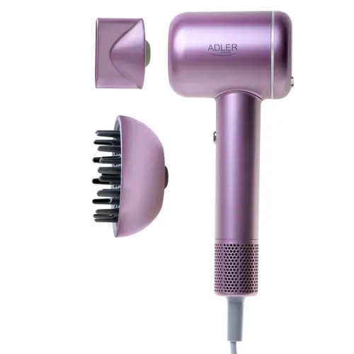 Uscator de par Adler 2270p, 1600 W, 3 setari de temperatura, 3 viteze, Ecran LED, 110.000 rpm (Mov)