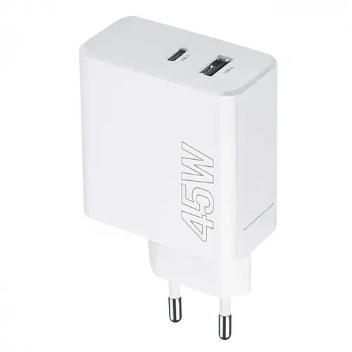 Incarcator Retea MaXlife MXTC-07-45AC, 45W, 3A, 1 x USB-A - 1 x USB-C (Alb)
