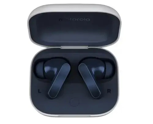 Casti True Wireless Motorola MOTO Buds Guitar, Bluetooth, In-Ear, Smart ANC, Dolby Atmos, Sunet Bose (Albastru)