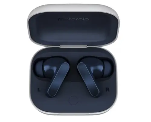 Casti True Wireless Motorola MOTO Buds Guitar, Bluetooth, In-Ear, Smart ANC, Dolby Atmos, Sunet Bose (Albastru)