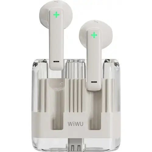 Casti True Wireless WiWu T21, Bluetooth 5.3, ENC, Autonomie 4 ore (Alb)