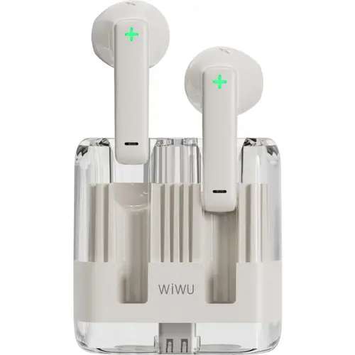 Casti True Wireless WiWu T21, Bluetooth 5.3, ENC, Autonomie 4 ore (Alb)