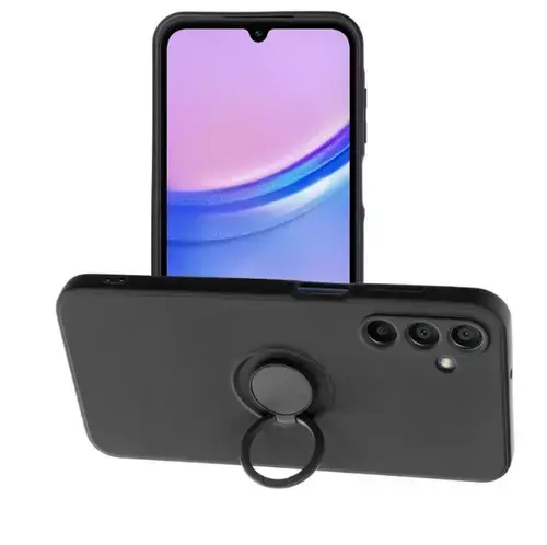Husa pentru Samsung Galaxy A15 5G A156 / A15 A155, OEM, Silicone Ring, Neagra