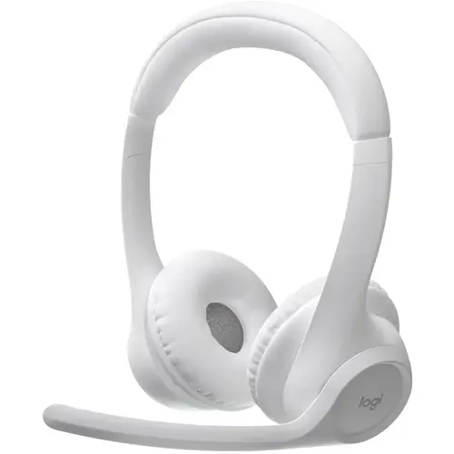 Casti call center Logitech Zone 300, Microfon, Bluetooth (Alb)