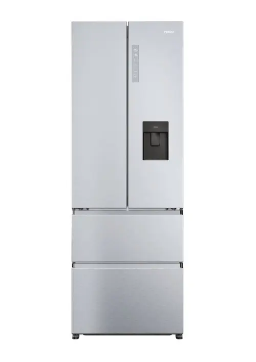 Side by Side Haier HFR5720EWMG, Total No Frost, 477 l, H 201 cm, Clasa E, Dozator apa (Argintiu)