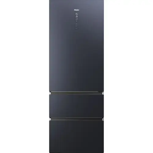 Combina frigorifica Haier HTW7720ENMB, 483 l, Total No frost, Motor Inverter, Conectivitate WiFi + Bluetooth, Display Led, Multiflow column, Super cooling, Super freezing, Clasa E, H 200.6 cm (Negru)