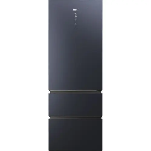 Combina frigorifica Haier HTW7720ENMB, 483 l, Total No frost, Motor Inverter, Conectivitate WiFi + Bluetooth, Display Led, Multiflow column, Super cooling, Super freezing, Clasa E, H 200.6 cm (Negru)