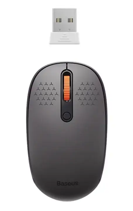 Mouse Wireless Baseus F01B Tri-Mode, 1600 DPI, Bluetooth / Wi-Fi (Gri)