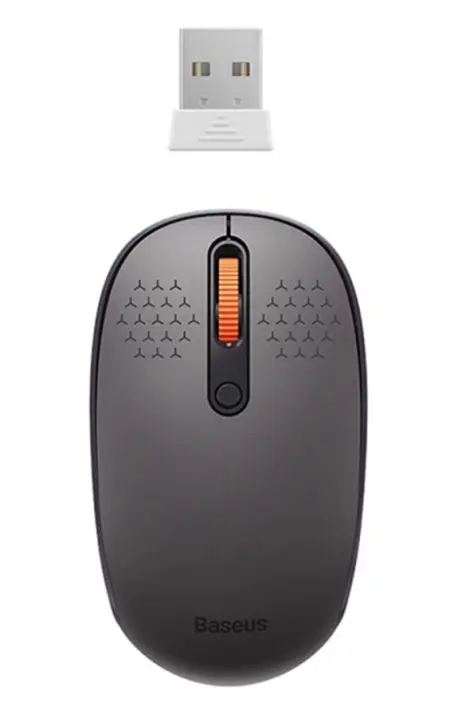 Mouse Wireless Baseus F01B Tri-Mode, 1600 DPI, Bluetooth / Wi-Fi (Gri)