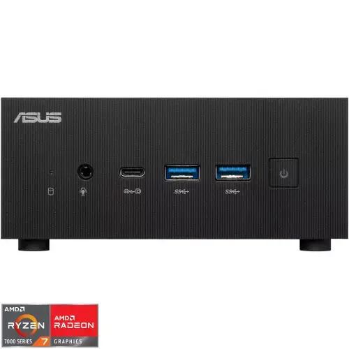 Calculator Barebone Mini PC Asus ExpertCenter PN53 cu procesor AMD Ryzen™ 7 7735HS pana la 4.75 GHz, fara RAM, fara stocare, AMD Radeon™ Graphics, No OS (Negru)