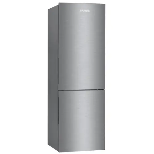 Combina Frigorifica Samus SCX396NFE, 293 L, Full No Frost, Clasa energetica E, Termostat reglabil, 3 sertare congelator, H 185 cm (Inox/Argintiu)
