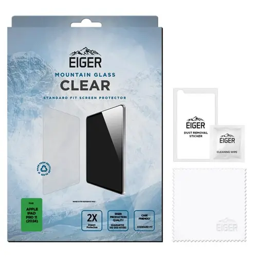 Folie Sticla Eiger Mountain Glass pentru iPad Pro 11 2024 (Transparent)